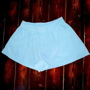 Hyfve Grayish Blue Corduroy High Waisted Shorts Size Medium
